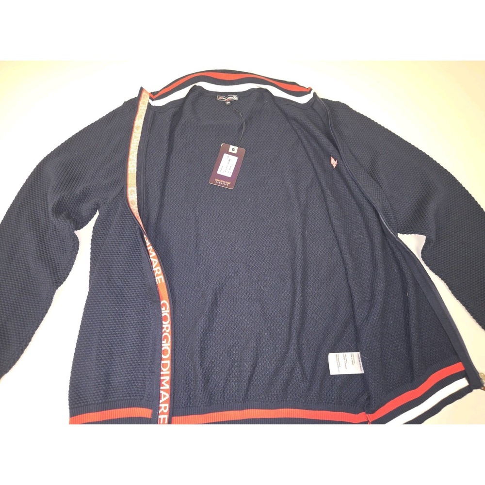 Giorgio Di Mare Men's Yachting Collection Full Zip Sweater Size 2XL Navy NWT - Picture 4 of 14